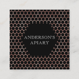 Wabenkrauben Imitate Rose Goldfolie Quadratische Visitenkarte