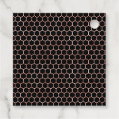 Wabenkraut-Rose, goldfarben, monogramm Geschenkanhänger (Rückseite)