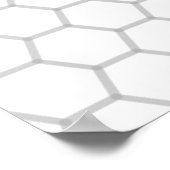 Wabenmuster Hexagon-Design Poster (Ecke)