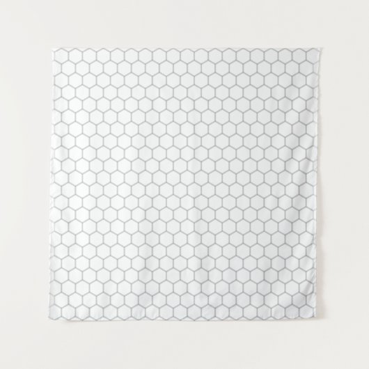 Wabenmuster Hexagon-Design Wandteppich (Vorderseite (Horizontal))