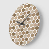Wabenmuster im Sand Große Wanduhr (Winkel)