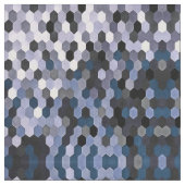 Wabenmuster in den Farben Grau und Blau Stoff (Nahaufnahme)
