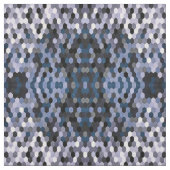 Wabenmuster in den Farben Grau und Blau Stoff (Muster)