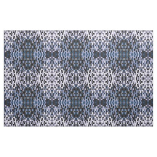 Wabenmuster in den Farben Grau und Blau Stoff (Fat Quarter (45,7 x 55,9 cm))