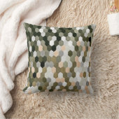 Wabenmuster in Grautönen und Rosa Kissen (Decke)