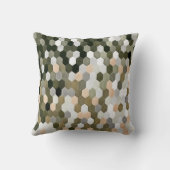 Wabenmuster in Grautönen und Rosa Kissen (Rückseite)