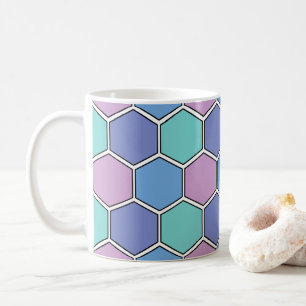 Wabenmuster Pastellfarben Kaffeetasse