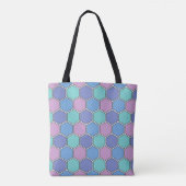 Wabenmuster Pastellfarben Tasche (Rückseite)