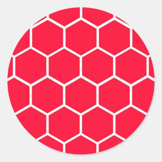 Wabenmuster Runder Aufkleber (Vorderseite)