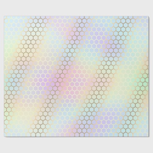 Wabenpastellfarben Geschenkpapier (Flach)
