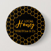 Wabenstruktur – Schwarzer oder Weißer Hintergrund Button (Vorderseite)