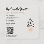 *~* Wabi Sabi Abstrakt AR27 Einfache Minimale Tint Quadratische Visitenkarte (Rückseite)