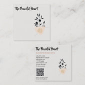 *~* Wabi Sabi Abstrakt AR27 Einfache Minimale Tint Quadratische Visitenkarte (Vorne/Hinten)