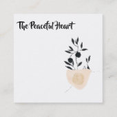 *~* Wabi Sabi Abstrakt Einfache Minimale Tinte QR  Quadratische Visitenkarte (Vorderseite)