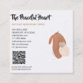 *~* Wabi Sabi Abstrakt Minimal Tinte AR27 QR Einfa Quadratische Visitenkarte (Rückseite)