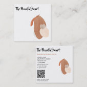 *~* Wabi Sabi Abstrakt Minimal Tinte AR27 QR Einfa Quadratische Visitenkarte (Vorne/Hinten)