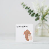 *~* Wabi Sabi Abstrakt Minimal Tinte AR27 QR Einfa Quadratische Visitenkarte (Stehend Vorderseite)