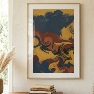 Wabi Sabi Abstrakte Große Wandkunst Poster