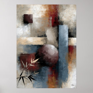 Wabi-Sabi-Bambus-Abstrakte Moderne Japanische Wand Poster