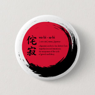 Wabi-Sabi-Definition in unvollständigem Enso-Ring Button
