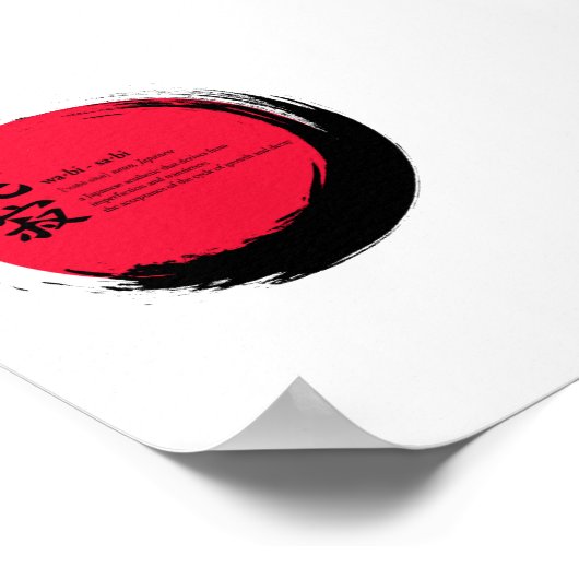 Wabi-Sabi-Definition Poster (Ecke)