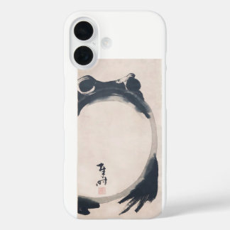Wabi Sabi Grumpy Frog by Hoji Japanese Sumi-e Ca iPhone 16 Hülle