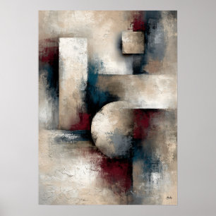 Wabi-Sabi Himmelsbalance Moderne geometrische Abst Poster