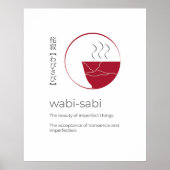 Wabi-Sabi Japanisch Motivierend Sprichwort Kunst Poster (Vorne)