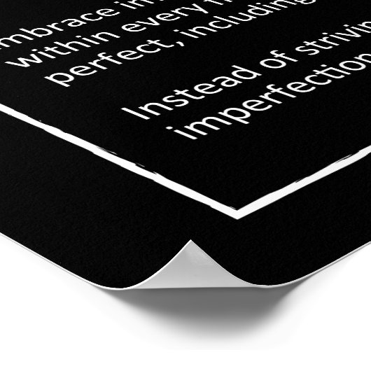 Wabi-Sabi - Japanisches Erfolgskonzept Poster (Ecke)