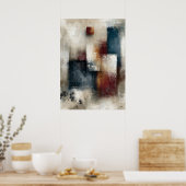 Wabi-Sabi Kiefern-Echo Moderne Japanische Abstrakt Poster (Küche)