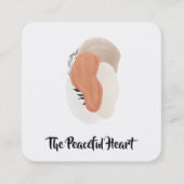 * Wabi Sabi QR Abstrakter einfacher Minimalwert AR Quadratische Visitenkarte (Vorderseite)