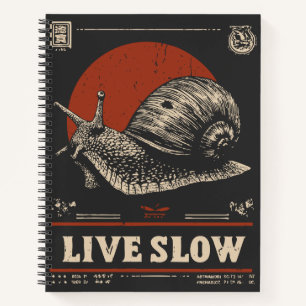 Wabi-Sabi Snail   Denkwürdiges Living-Portrait Notizblock