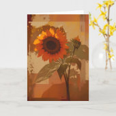 Wabi Sabi Sunflowers Karte (Gelbe Blume)