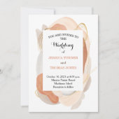 Wabi Sabi Watercolor Wedding Einladung (Vorderseite)