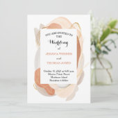 Wabi Sabi Watercolor Wedding Einladung (Stehend Vorderseite)