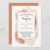 Wabi Sabi Watercolor Wedding Einladung (Vorne/Hinten)