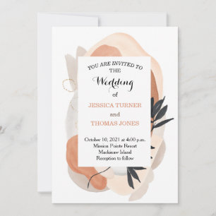 Wabi Sabi Watercolor Wedding Einladung