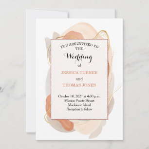 Wabi Sabi Watercolor Wedding Einladung