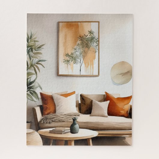 Wabi Sabi Wohnzimmer Jigsaw Puzzle (Vertikal)