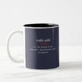Wabi-Sabi Zen-Buddhist ästhetisch Zweifarbige Tasse (Links)