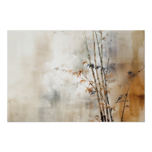 Wabisabi Aesthetic Bamboo Poster (Vorderseite)