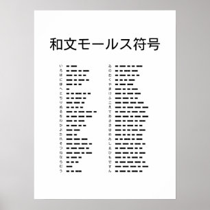 Wabun-Code 和文モールス符号 Poster
