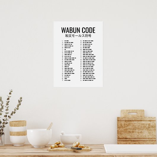 Wabun-Code Japanischer Morsecode Poster (Küche)