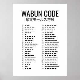 Wabun-Code Japanischer Morsecode Poster