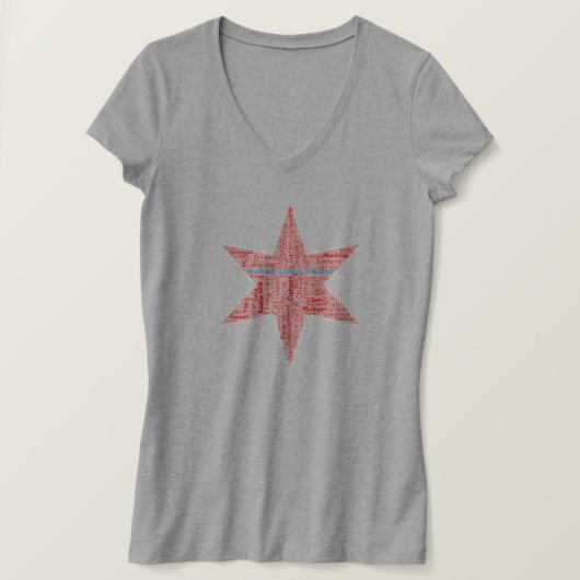 WAC Chicago Star V-Neck T-Shirt (Design vorne)