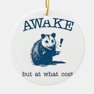Wach, aber an welcher Küste Opossum Possum Retro Keramik Ornament