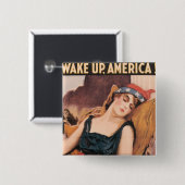 Wach auf Amerika Button (Vorne & Hinten)