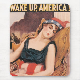 Wach auf Amerika Mousepad