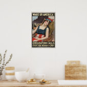 Wach auf Amerika! Poster (Küche)