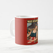 Wach auf Amerika! Poster Kaffeetasse (Vorderseite Links)
